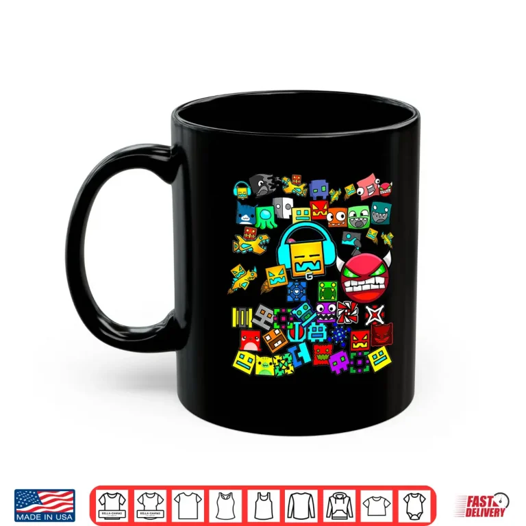 Mug Video Gamer Lover Dash Video Game Geometry Shirt