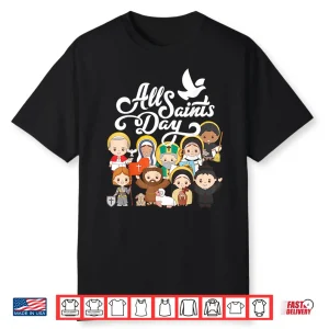 All Saints Day Kids Catholic St Francis Therese Joan Of Arc Shirt