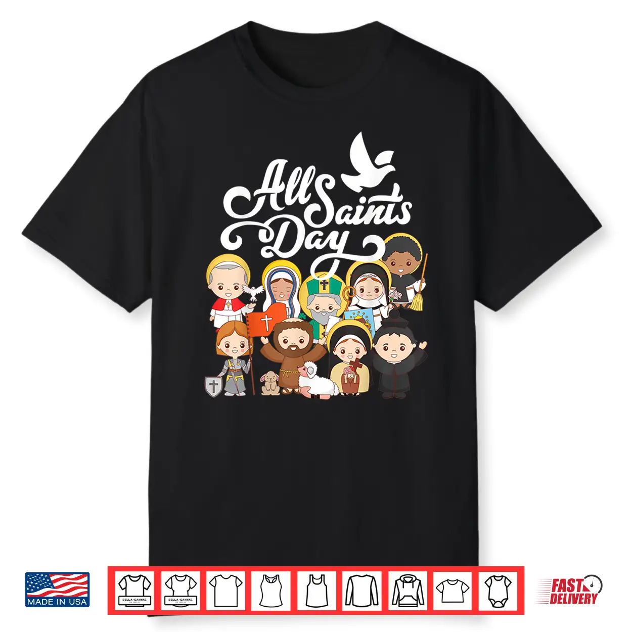 All Saints Day Kids Catholic St Francis Therese Joan Of Arc Shirt All Saints Day Kids Catholic St Francis Therese Joan Of Arc Shirt