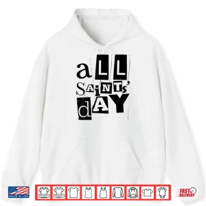 Hoodie All Saints Day Vintage Retro Distressed Catholic Saints Shirt