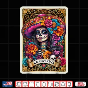 Design De Los Muertos La Catrina Day of The Dead Sugar Skull Women Shirt
