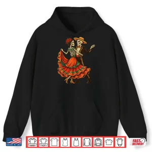 Hoodie Dia De Los Muertos Skeletons Dancing Mexican Day of Dead Shirt