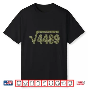 6 7 Army Pattern Meme Square Root 4489 Slang Math Teacher Shirt