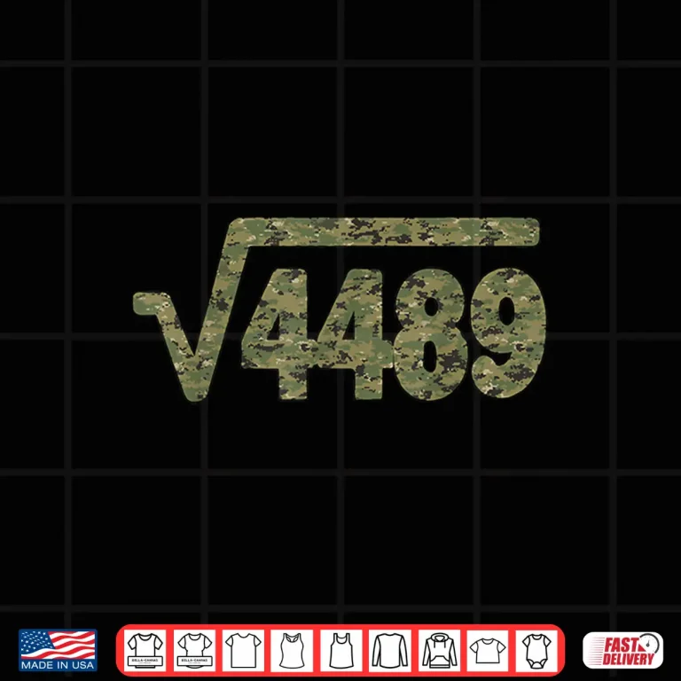 Design 6 7 Army Pattern Meme Square Root 4489 Slang Math Teacher Shirt