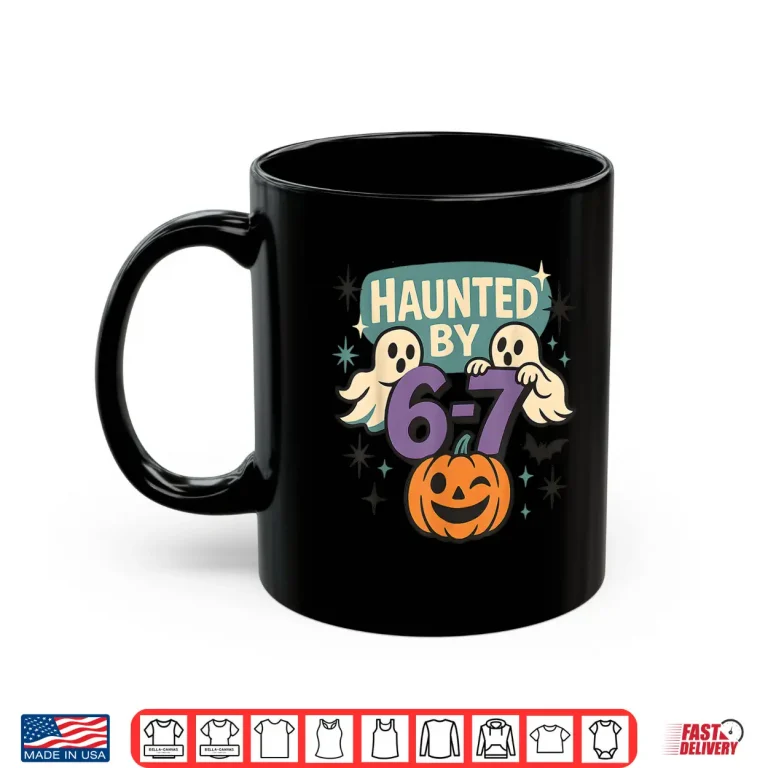 Mug Haunted by 6 7 Retro Halloween 67 Ghost Pumpkin Shirt