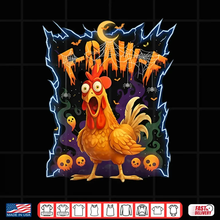Design Scared Chicken F Caw F Halloween Shirt