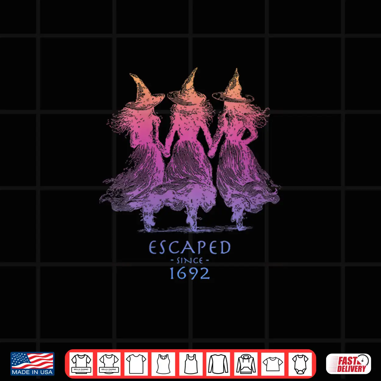 Womens Escaped Since 1692 Funny Witch Halloween Shirt Womens Escaped Since 1692 Funny Witch Halloween Shirt