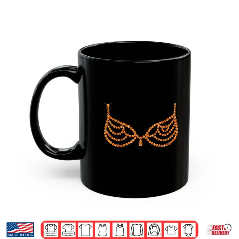 Mug Halloween Orange Bra Design Costume Show Shirt