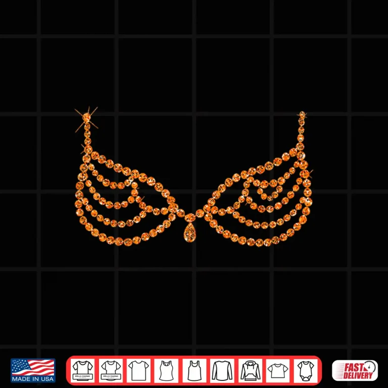 Design Halloween Orange Bra Design Costume Show Shirt