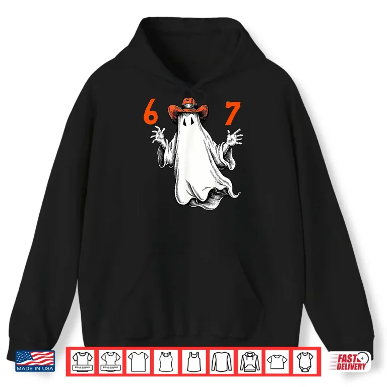 Hoodie Haunted by 6 7 Funny Ghost Thanksgiving Fall Autumn Shirt