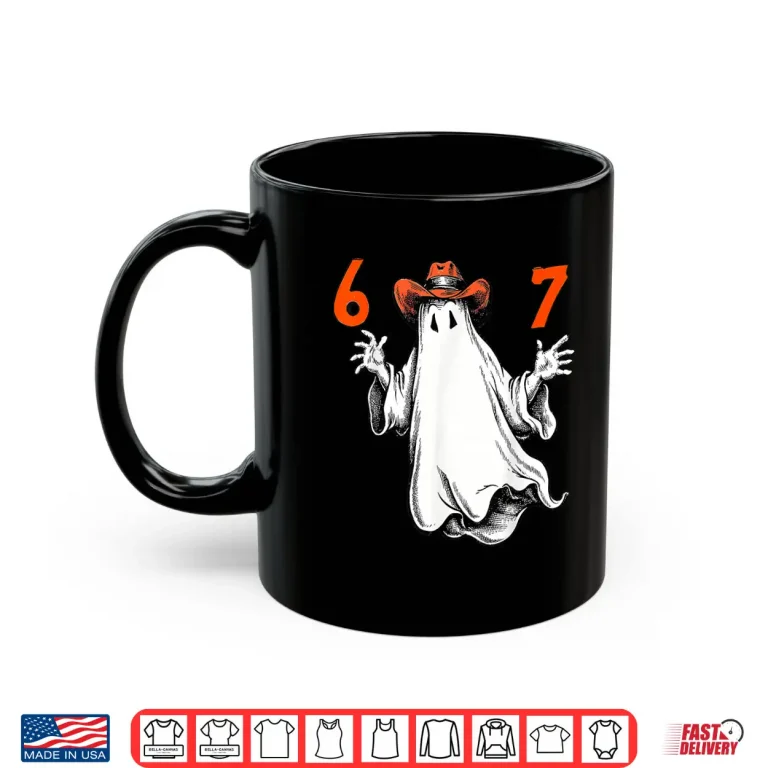 Mug Haunted by 6 7 Funny Ghost Thanksgiving Fall Autumn Shirt