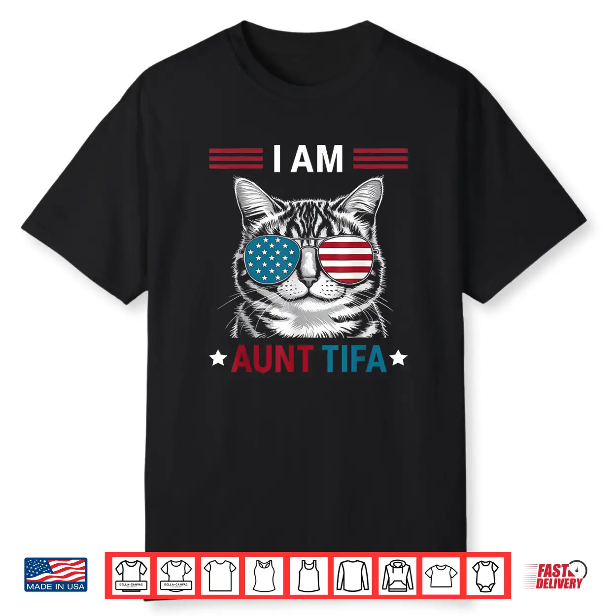 I Am Aunt Tifa Cat Patriotic Shirt I Am Aunt Tifa Cat Patriotic Shirt