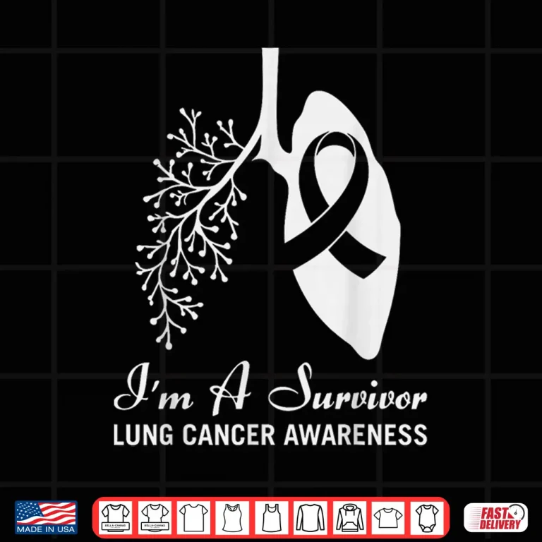 Design Survivor Lung Cancer Month Awareness White Ribbon Support Shirt