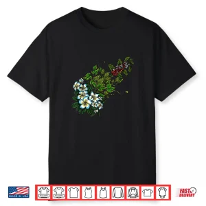 Tropical Plumeria Blossoms Green Hops Coffee Cherries Shirt