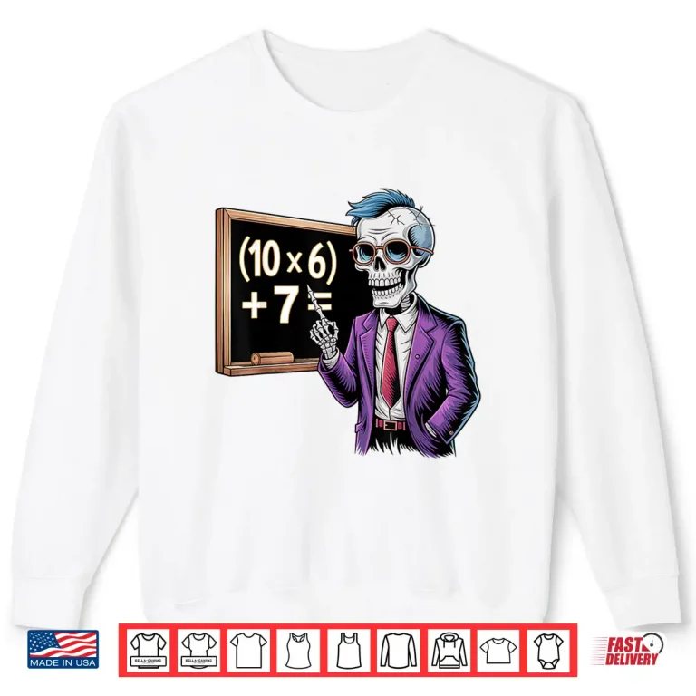 Sweatshirt 67 Math Teacher Meme Brainrot Six Seven Halloween Equation Shirt 1