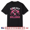 Bulldog Pink Out Football Tackle Breast Cancer Awareness Shirt