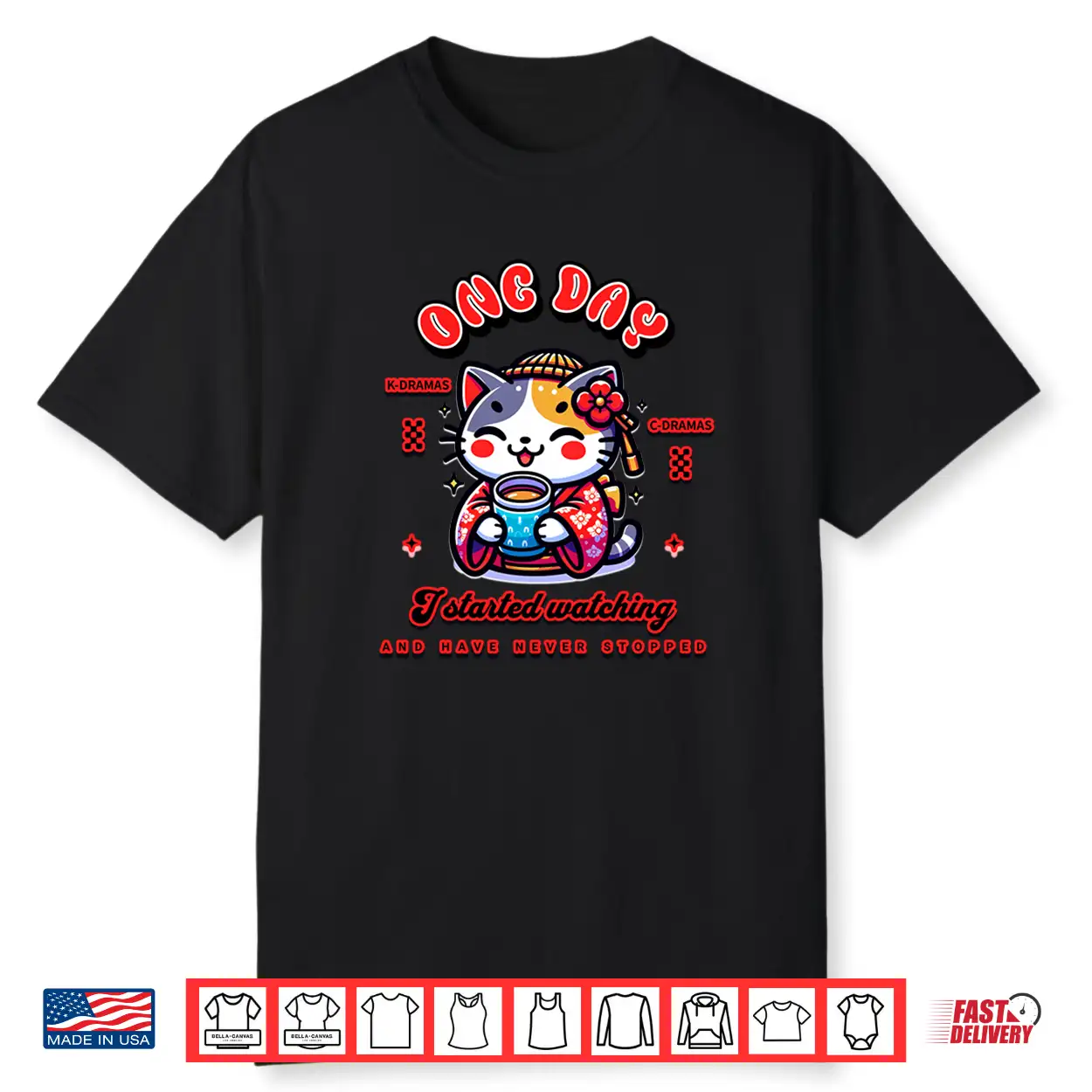 Cat Watching K Dramas And C Dramas Cute Shirt Cat Watching K Dramas And C Dramas Cute Shirt