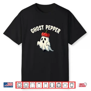 Ghost Pepper Spicy Food Halloween Pun Shirt