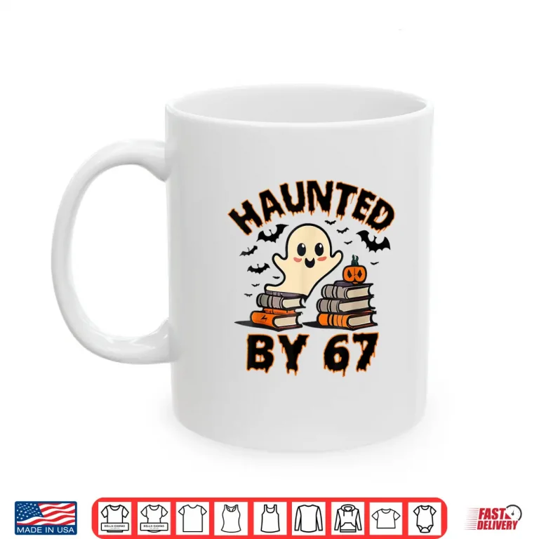 Mug Haunted by 67 Funny Teacher Ghost Pumpkin Halloween Costume Shirt