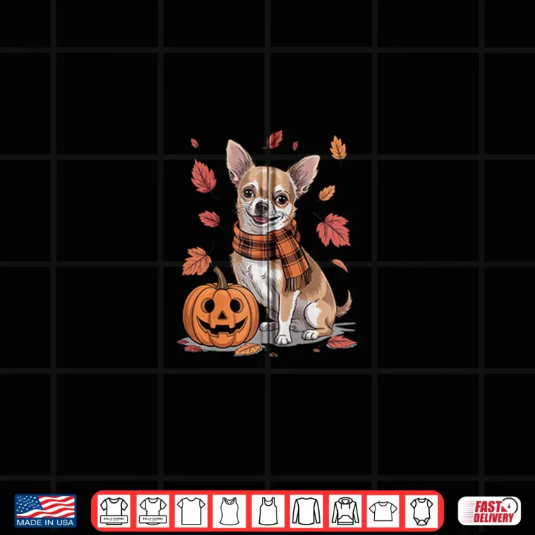 Design Chihuahua Dog Lover Pumpkin Fall Autumn Thanksgiving Shirt