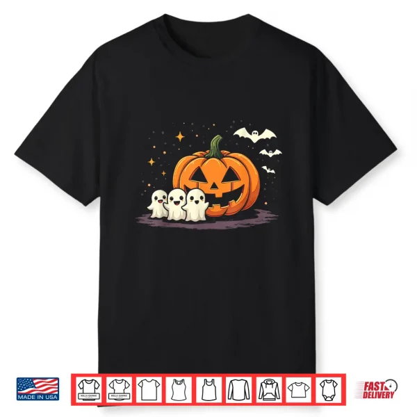 Halloween Gamer Pumpkin Eating Ghost Costume Shirt