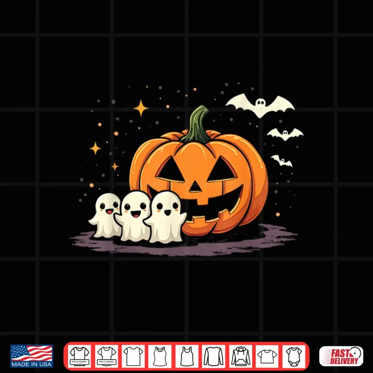 Design Halloween Gamer Pumpkin Eating Ghost Costume Shirt