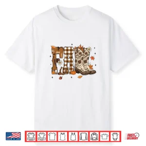 Howdy Fall Country Western Cowboy Boots Thanksgiving Autumn Shirt