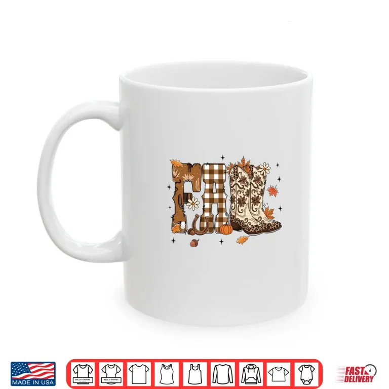 Mug Howdy Fall Country Western Cowboy Boots Thanksgiving Autumn Shirt