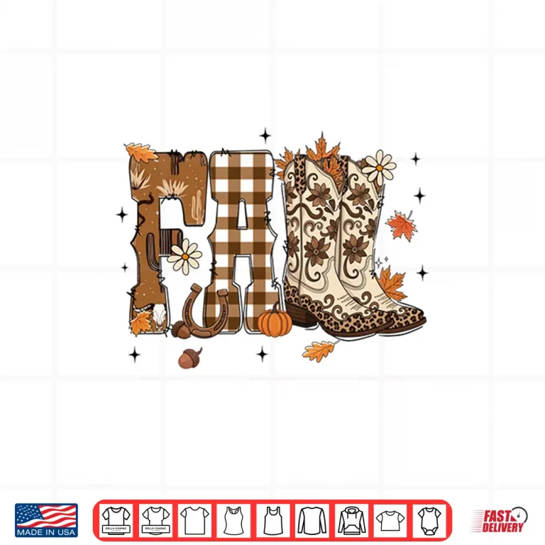Design Howdy Fall Country Western Cowboy Boots Thanksgiving Autumn Shirt
