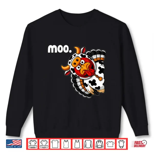 Sweatshirt Moo Turkey Cow Costume Fall Thanksgiving Shirt