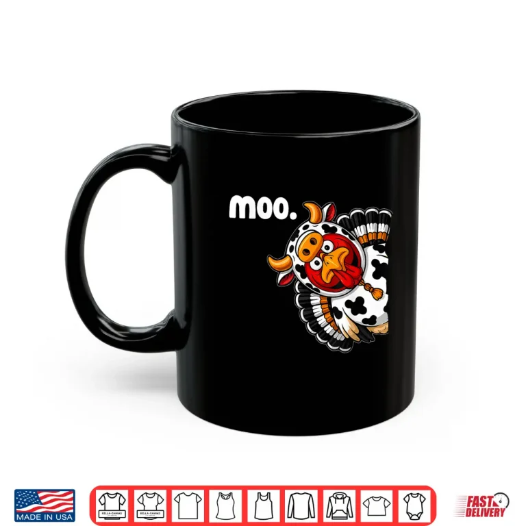 Mug Moo Turkey Cow Costume Fall Thanksgiving Shirt