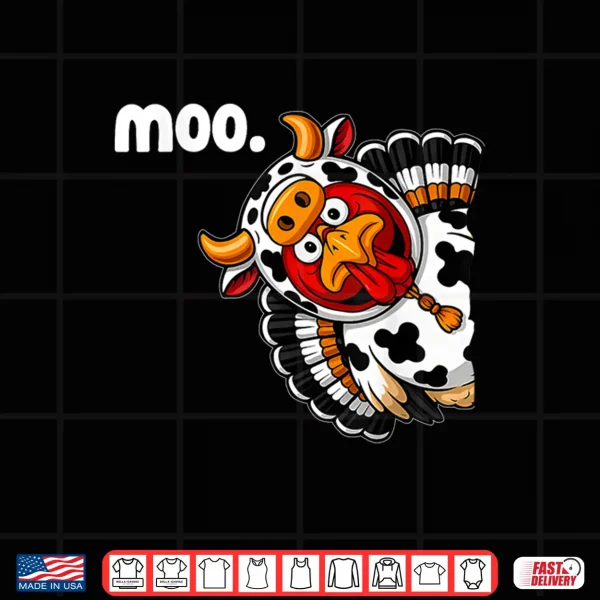Design Moo Turkey Cow Costume Fall Thanksgiving Shirt