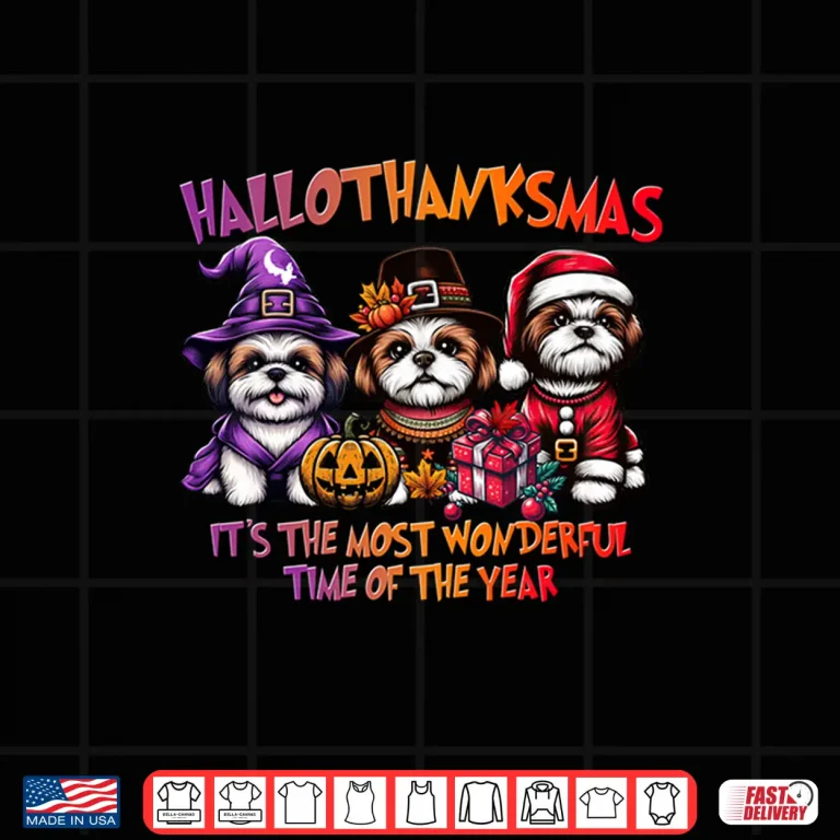 Design Shih Tzu Halloween Thanksgiving Christmas Shirt