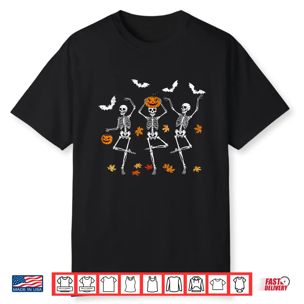 Skeleton Spooky Dancing Fall Halloween Thanksgiving Dance Shirt Skeleton Spooky Dancing Fall Halloween Thanksgiving Dance Shirt