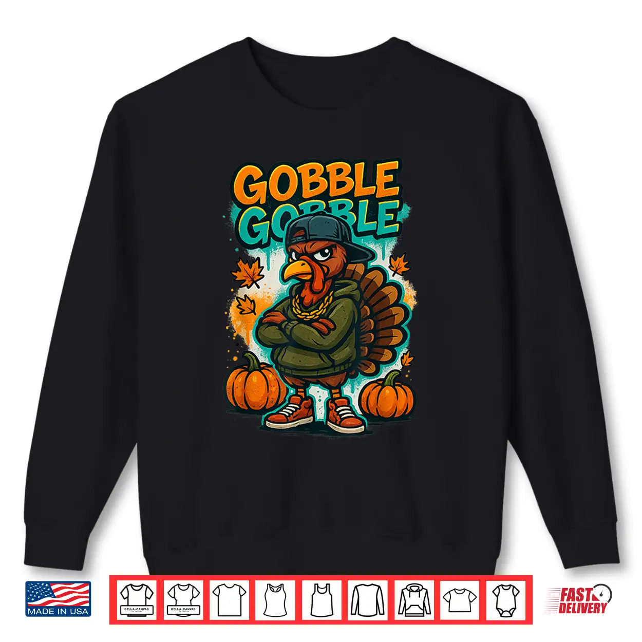 Thanksgiving Shirt For Boys Kids Youth Hip Hop Turkey Shirt Thanksgiving Shirt For Boys Kids Youth Hip Hop Turkey Shirt