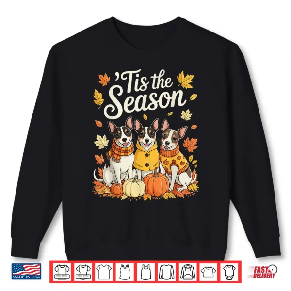 Sweatshirt Tis The Season Rat Terrier Fall Autumn Pumpkin Dog Shirt