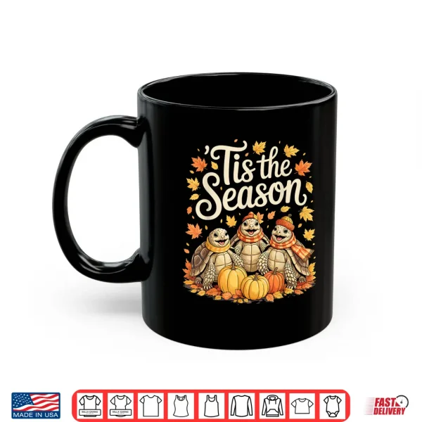 Mug Tis The Season Sulcata Tortoise Fall Autumn Pumpkin Shirt