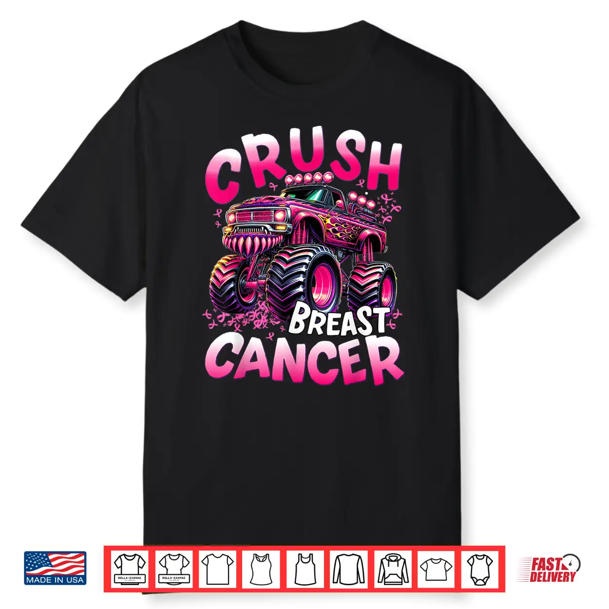 Crush Breast Cancer Monster Truck Shirt Crush Breast Cancer Monster Truck Shirt