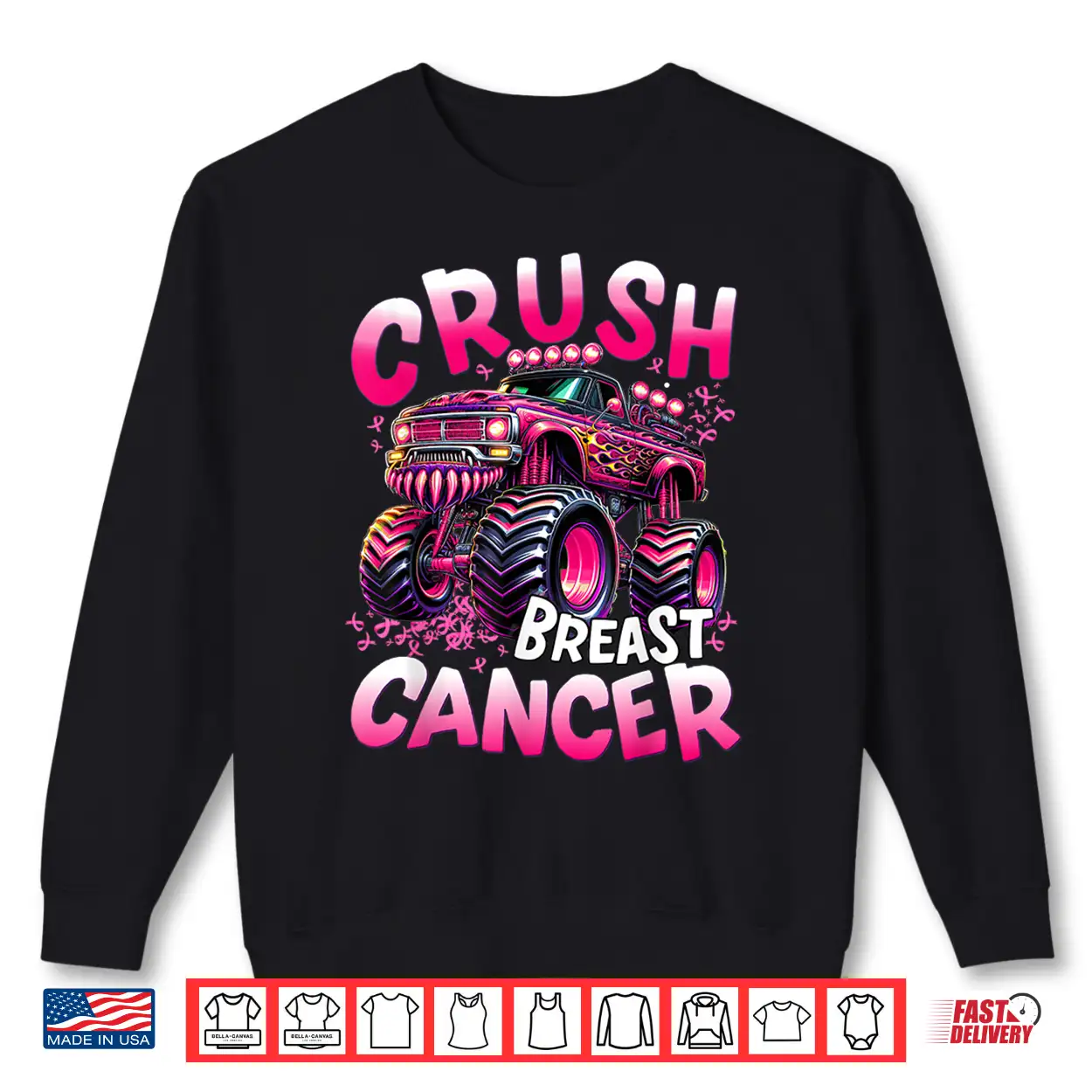 Crush Breast Cancer Monster Truck Shirt Crush Breast Cancer Monster Truck Shirt