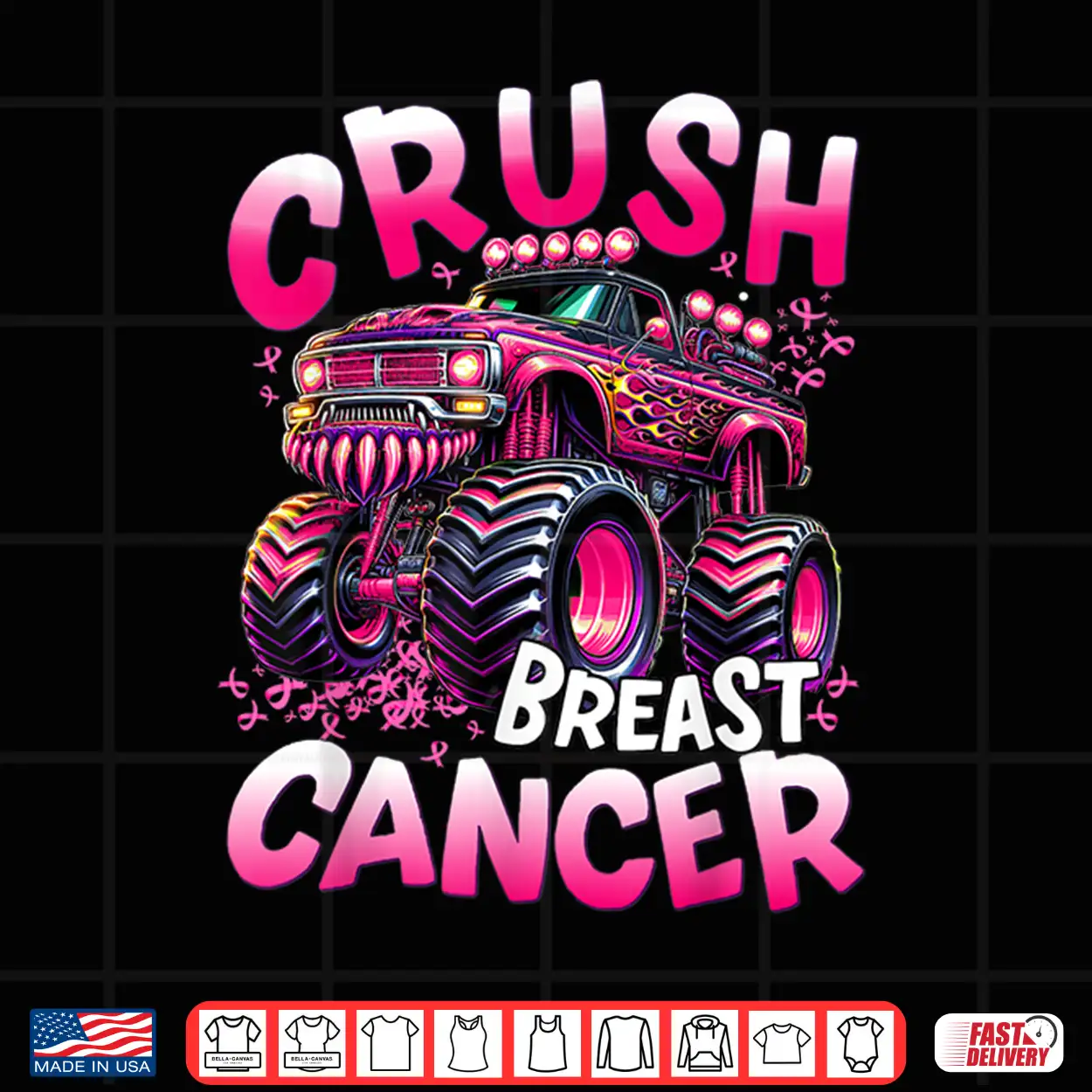Crush Breast Cancer Monster Truck Shirt Crush Breast Cancer Monster Truck Shirt