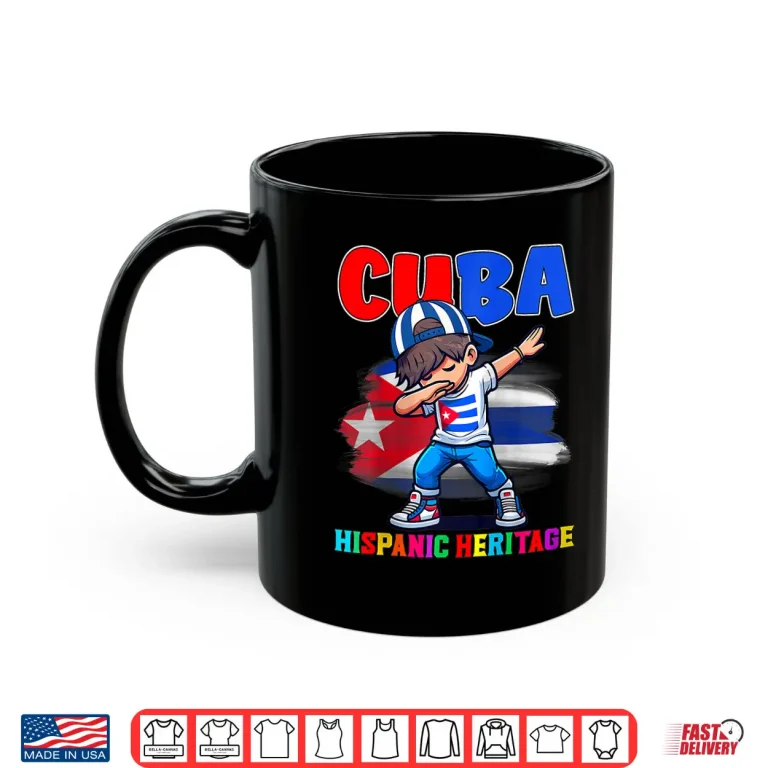 Mug Hispanic Heritage Month Cuban Flag Cuba Dabbing Shirt 1