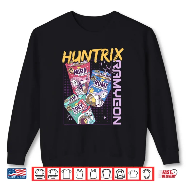 Sweatshirt Huntrix Ramyeon Instant Noodle Full Color Shirt 1