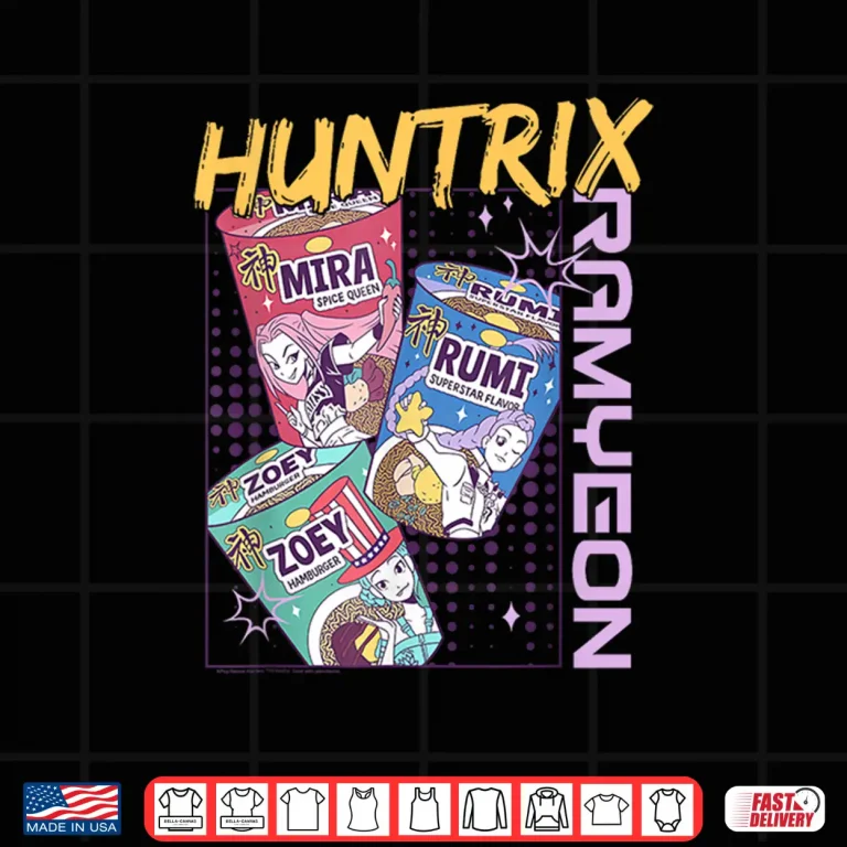 Design Huntrix Ramyeon Instant Noodle Full Color Shirt 1