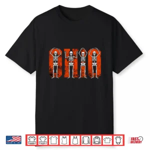 O H I O State Funny Skeletons Ohio Halloween Team Shirt