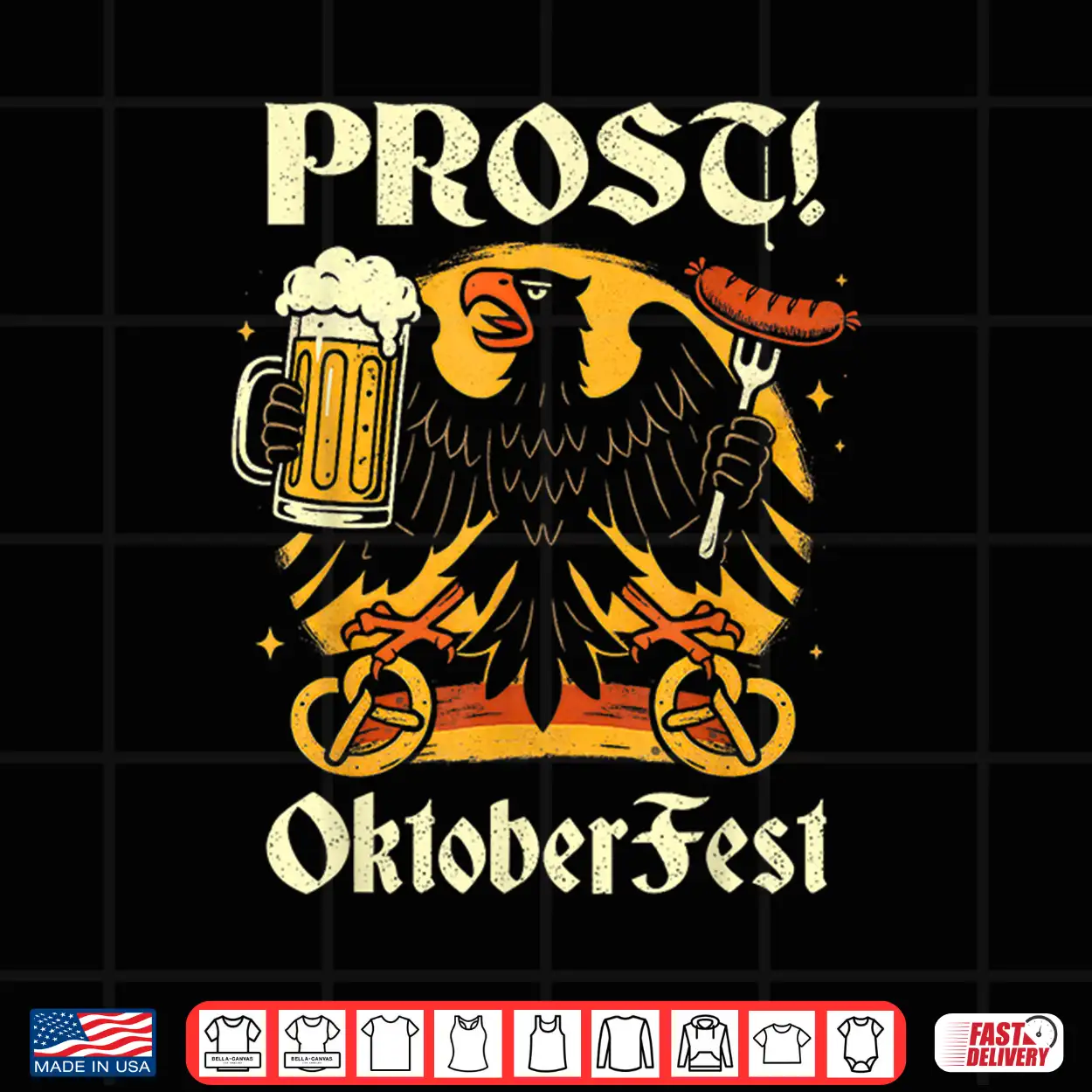 Prost Oktoberfest German Eagle Beer Shirt Prost Oktoberfest German Eagle Beer Shirt