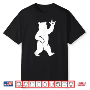 Bear I Love You Hand Sign Language Cute Asl Valentine’S Day Shirt