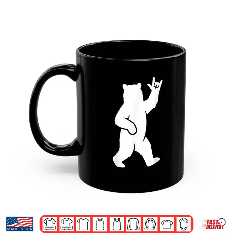 Mug Bear I Love You Hand Sign Language Cute Asl ValentineS Day Shirt