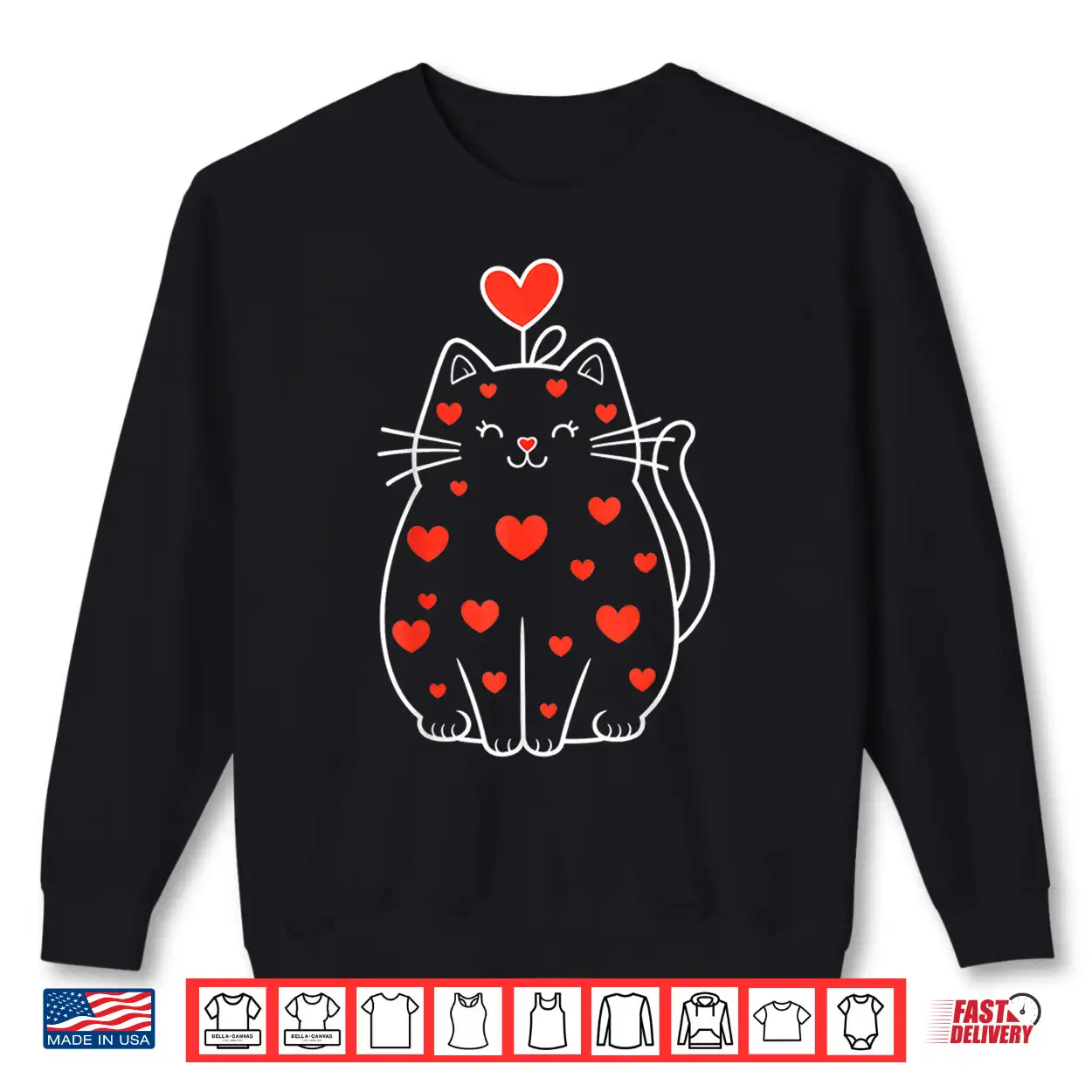 Heart Cat Valentine’S Day Shirt Heart Cat Valentine’S Day Shirt