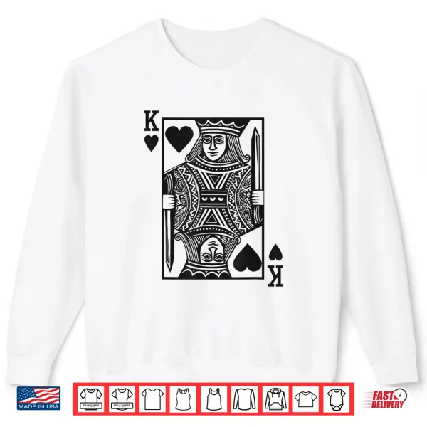 King Of Hearts Boys Valentine Toddlers Boy Valentine'S Day Shirt 2 Sweatshirt King Of Hearts Boys Valentine Toddlers Boy ValentineS Day Shirt
