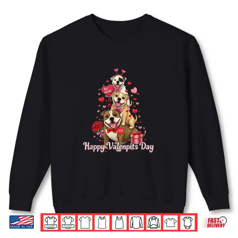 Sweatshirt Pitbull ValentineS Day Dog Lover Gift Shirt